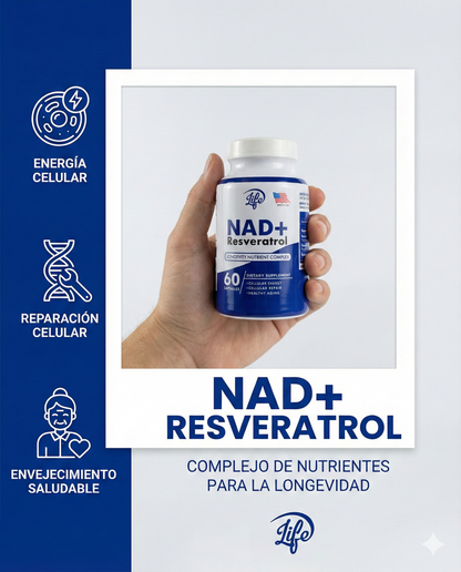 NAD+ RESVERATROL Life – 60 Cápsulas