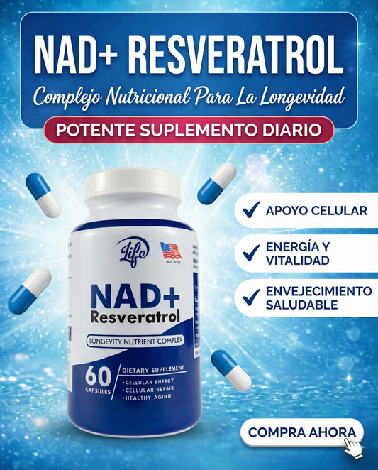 NAD+ RESVERATROL Life – 60 Cápsulas